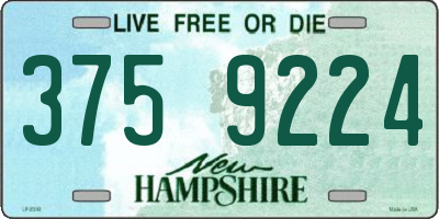 NH license plate 3759224