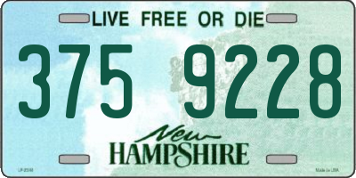 NH license plate 3759228