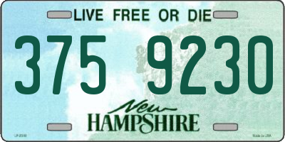 NH license plate 3759230