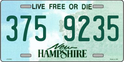 NH license plate 3759235