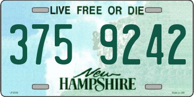 NH license plate 3759242