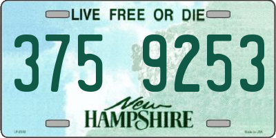 NH license plate 3759253