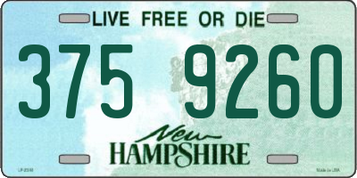 NH license plate 3759260