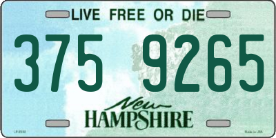 NH license plate 3759265