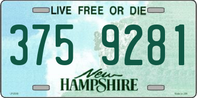 NH license plate 3759281