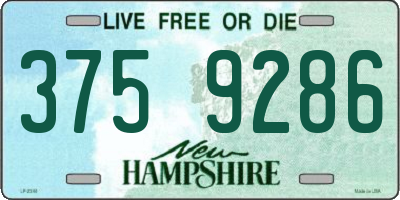 NH license plate 3759286