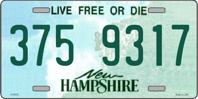 NH license plate 3759317