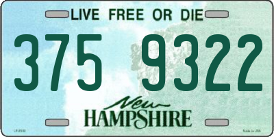 NH license plate 3759322