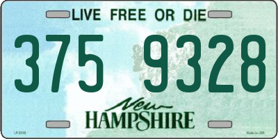 NH license plate 3759328