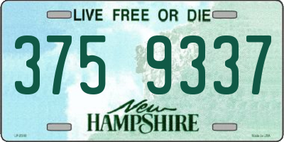NH license plate 3759337