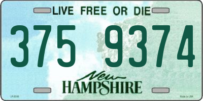 NH license plate 3759374