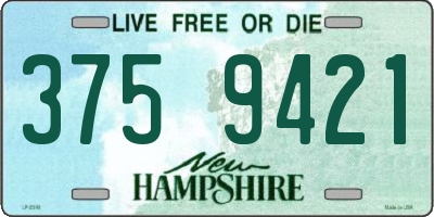 NH license plate 3759421