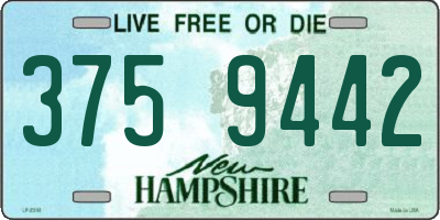 NH license plate 3759442