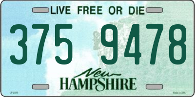 NH license plate 3759478