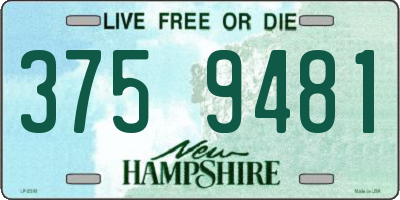 NH license plate 3759481