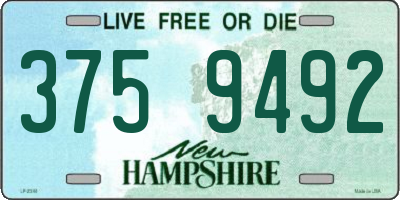 NH license plate 3759492