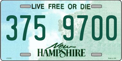 NH license plate 3759700