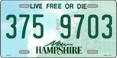 NH license plate 3759703