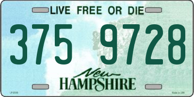 NH license plate 3759728