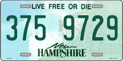 NH license plate 3759729