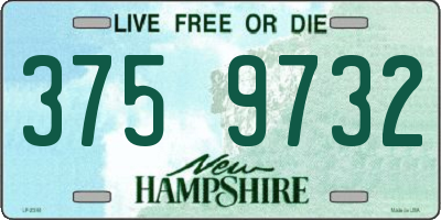 NH license plate 3759732