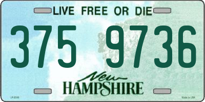 NH license plate 3759736