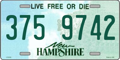 NH license plate 3759742