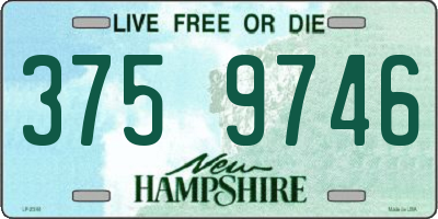 NH license plate 3759746