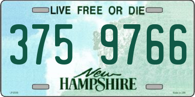 NH license plate 3759766