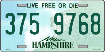 NH license plate 3759768