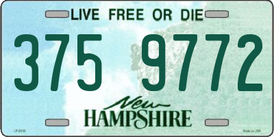 NH license plate 3759772