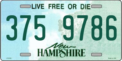 NH license plate 3759786