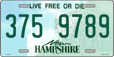 NH license plate 3759789