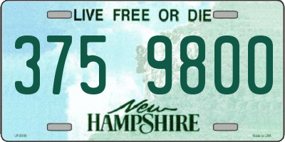 NH license plate 3759800