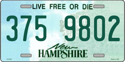 NH license plate 3759802