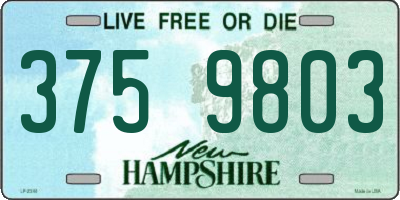 NH license plate 3759803