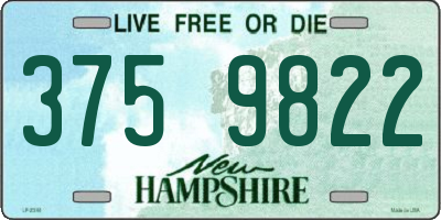 NH license plate 3759822