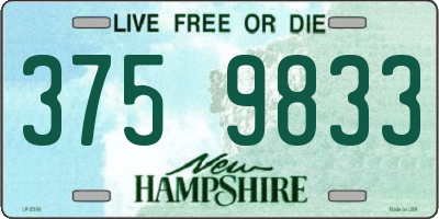 NH license plate 3759833