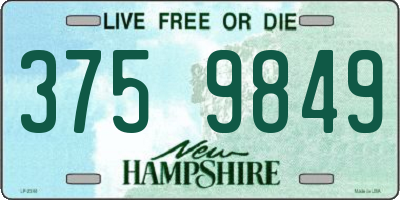 NH license plate 3759849