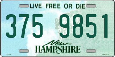 NH license plate 3759851