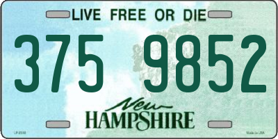 NH license plate 3759852