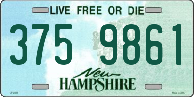 NH license plate 3759861