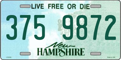 NH license plate 3759872