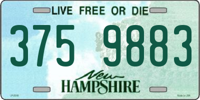 NH license plate 3759883