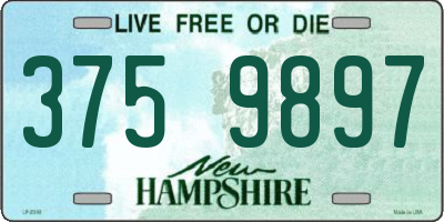 NH license plate 3759897