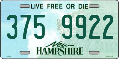 NH license plate 3759922