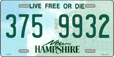 NH license plate 3759932