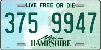 NH license plate 3759947
