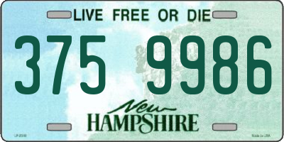 NH license plate 3759986