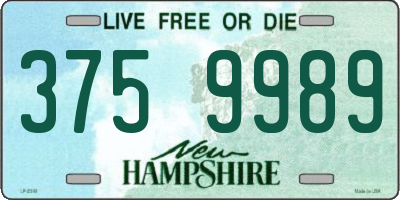 NH license plate 3759989